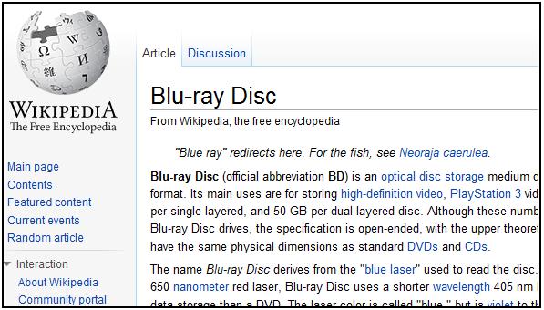 blue ray disc