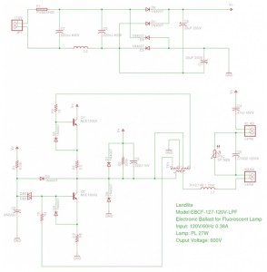 4 tube Fluorescent desktop lamp with electronic ballast repair ...