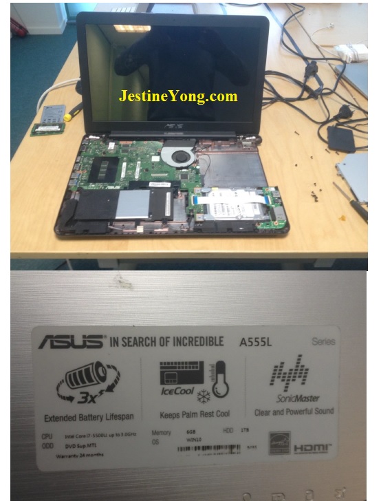 how to fix asus x555ld laptop and notebook