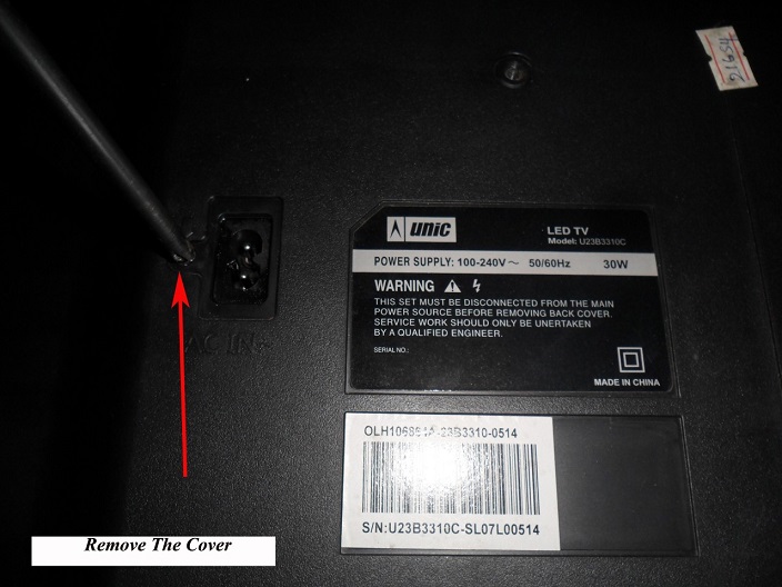 how to remove led tv cover