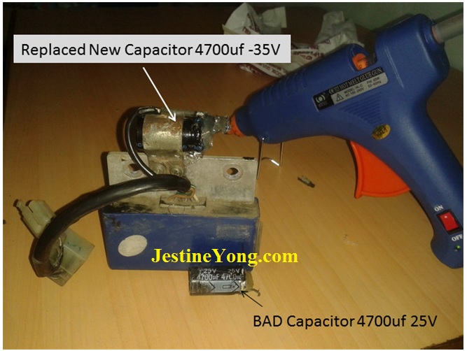 motorbike capacitor value 4700uf 25 volt