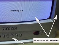 how to repair crt tv blue screen