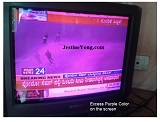 purple color in crt tv