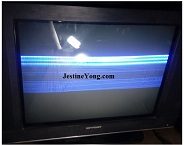 crt tv repair one horizontal line