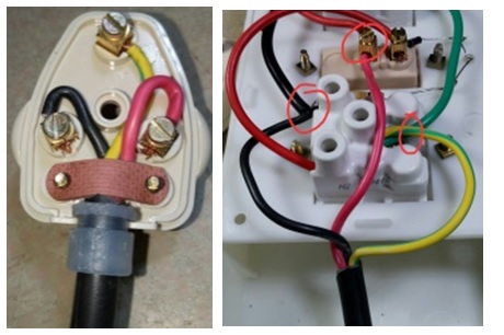 wiring in 3 pin plug