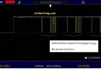 Car immobilizer system checking with an oscilloscope