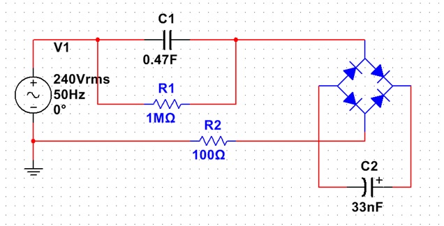 capacitive power supply schematic