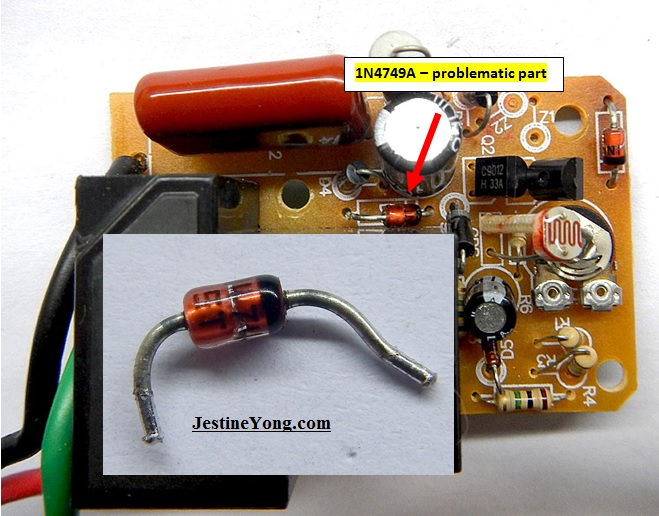 power supply zener diode faulty