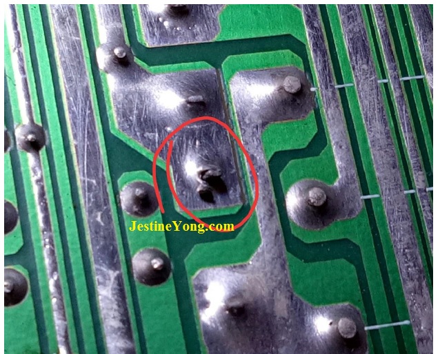 dry joints in circuit board