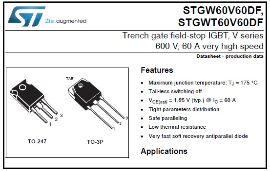 stgw60v60 datasheet