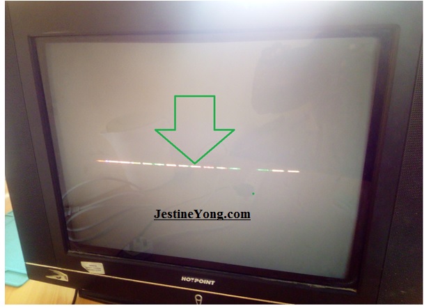 one horizontal line tv problem