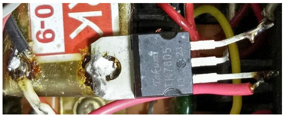 7805 ic modification in power supply