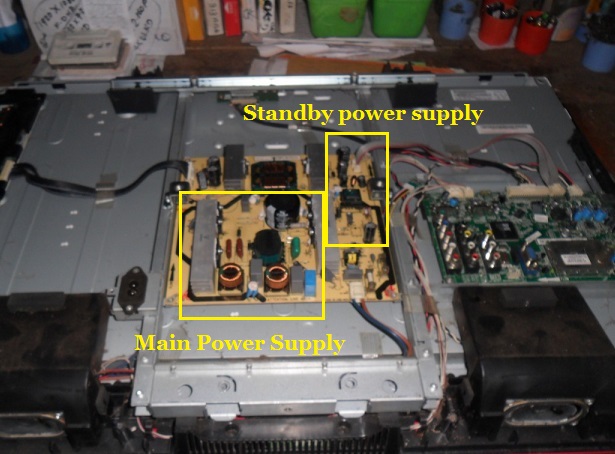 lcd tv stand by power supply fault repair