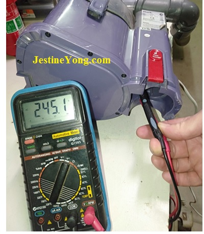 testing vacuum cleaner voltage