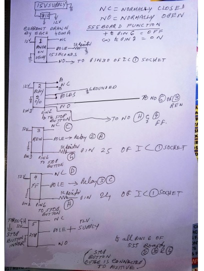 hand drawn electronic diagram