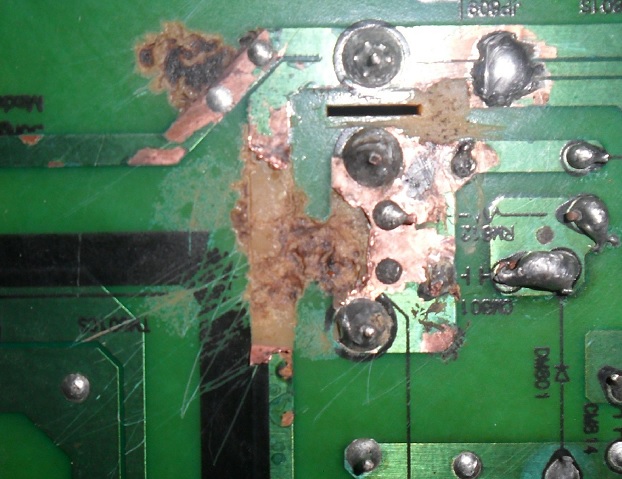 led tv circuit track broken