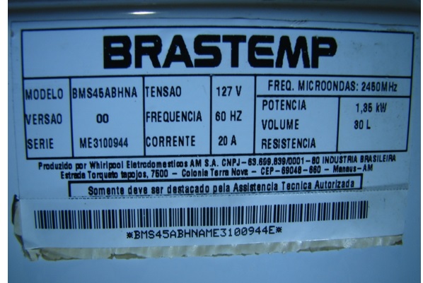 Brastemp model BMS45 Ative Repair