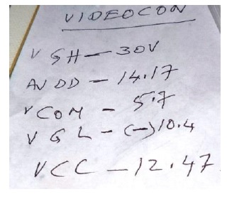 videocon voltage reading