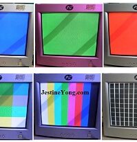 Rusted Push To ON Button Caused Permanent Display Of Menu In ZENITH CRT Monitor Model 56V