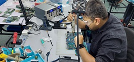 India student learn electronics repair in Malaysia