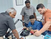 romania student attend electronics repair course in Malaysia