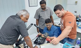 romania student attend electronics repair course in Malaysia