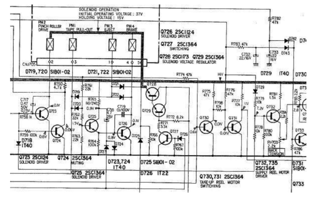 sony cassette deck diagram