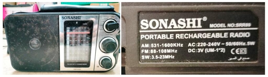 sonashi radio repair
