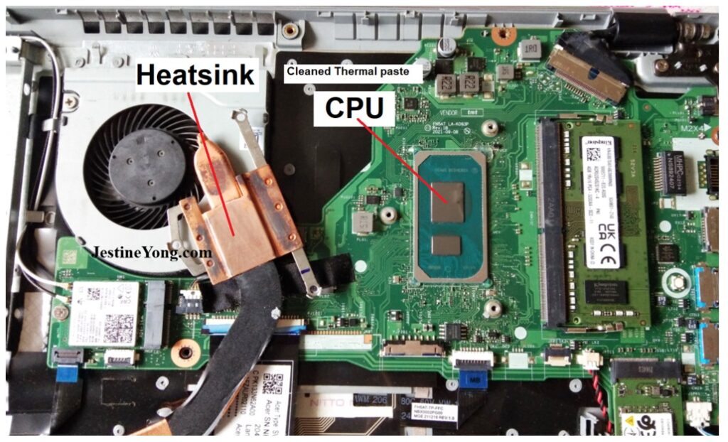 thermal paste in laptop acer ic