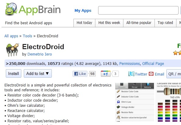 electronics androids apps